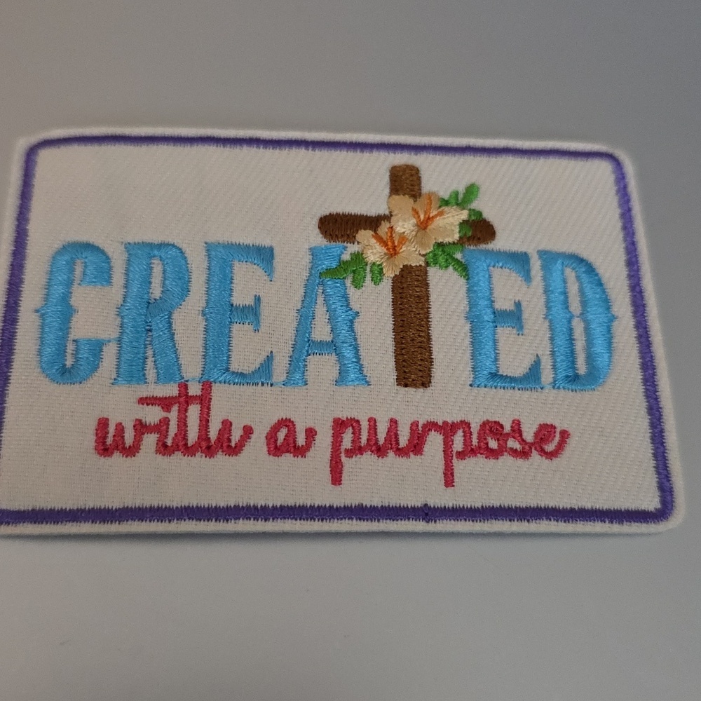 Created With A Purpose Iron On Patch